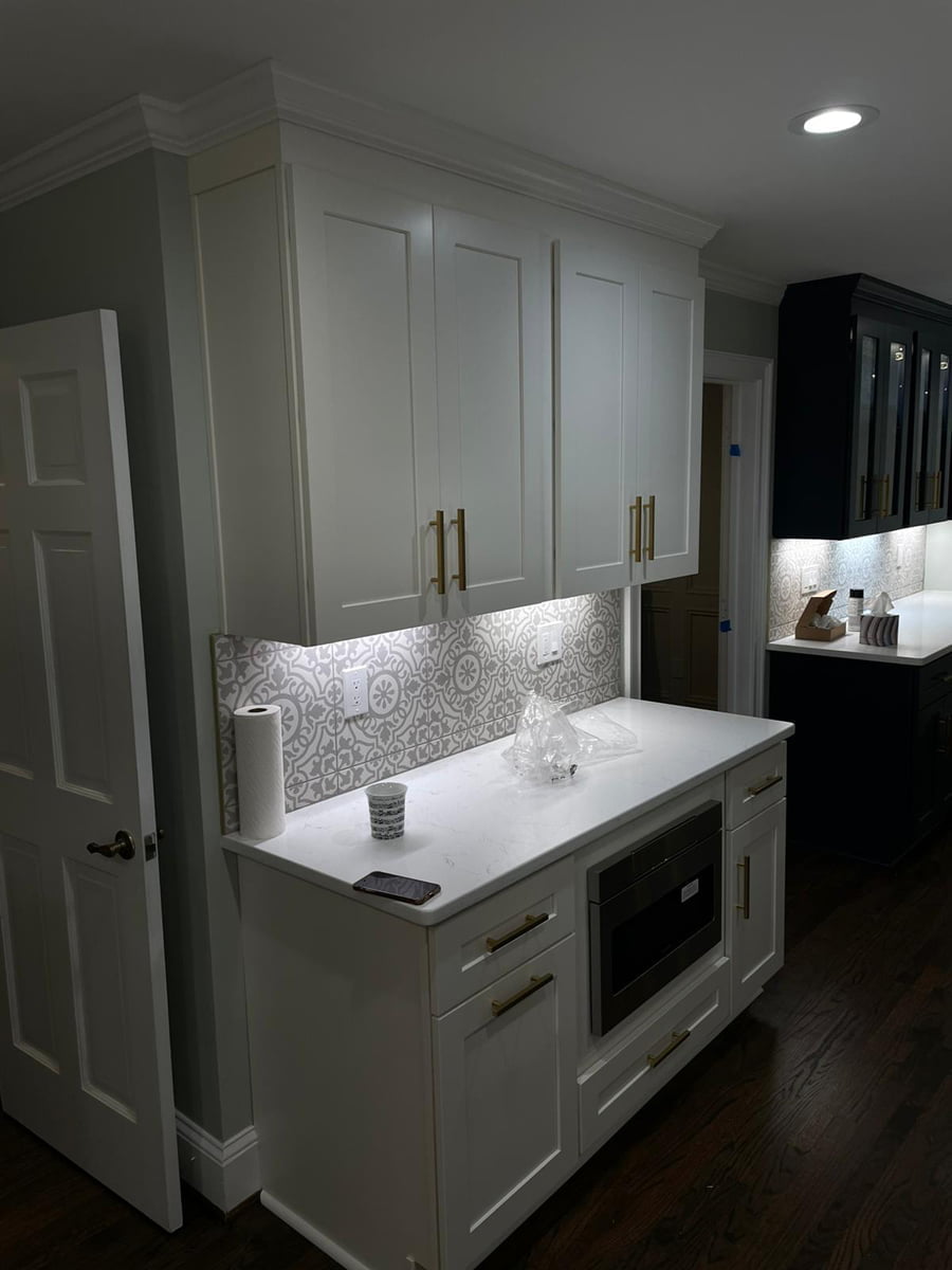 Home with white cabinets