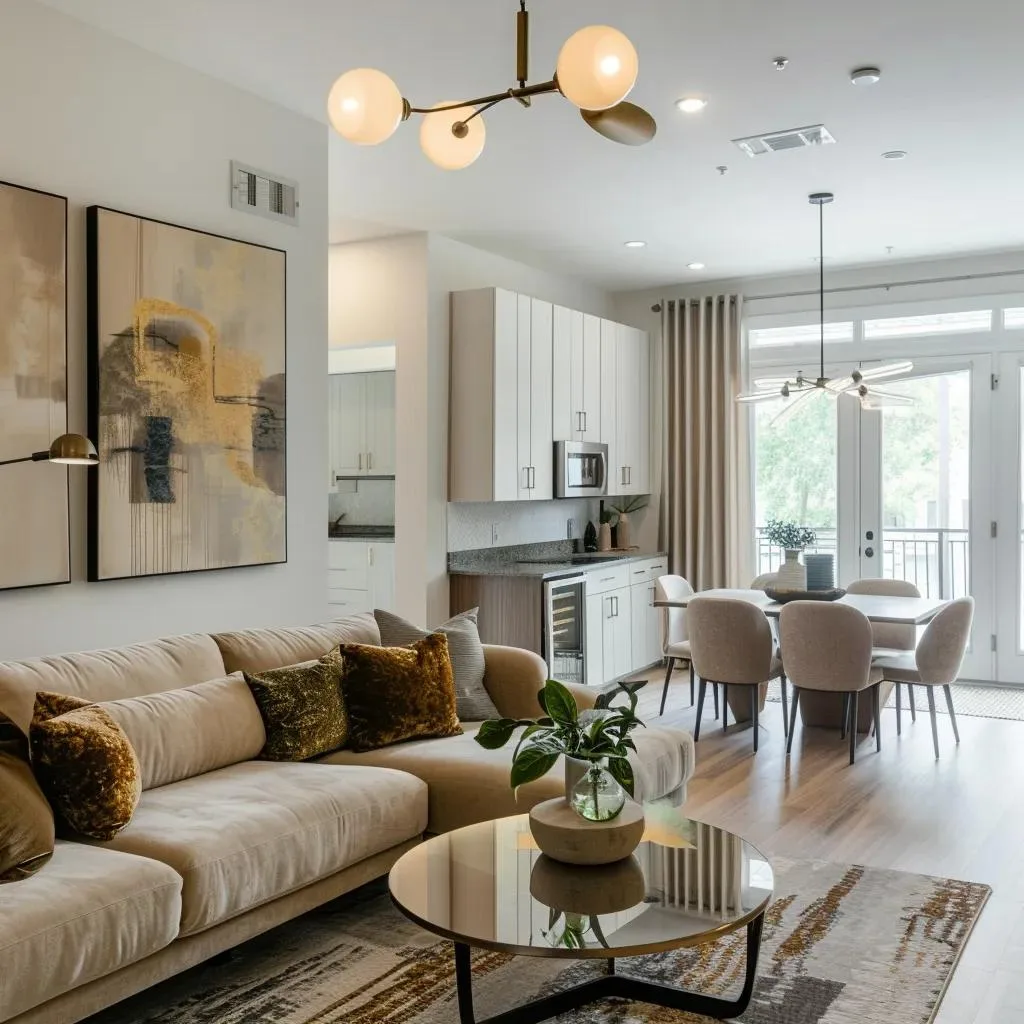 Modern Midtown Atlanta condo interior showcasing smart design and space maximization