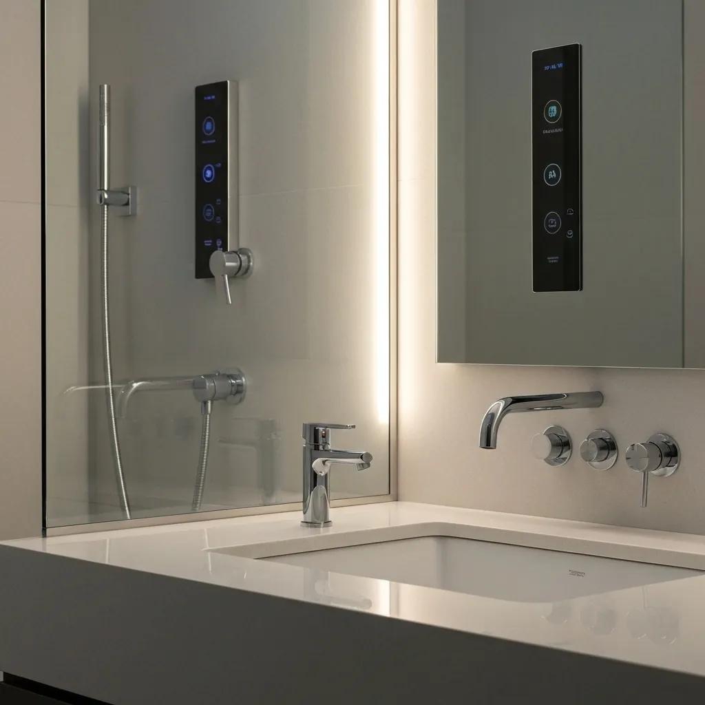 Buckhead GA Luxury Bathroom Remodeling: The Best Spa-Like Upgrades to Elevate Your Home 3 Sleek, modern bathroom showcasing integrated smart technology features