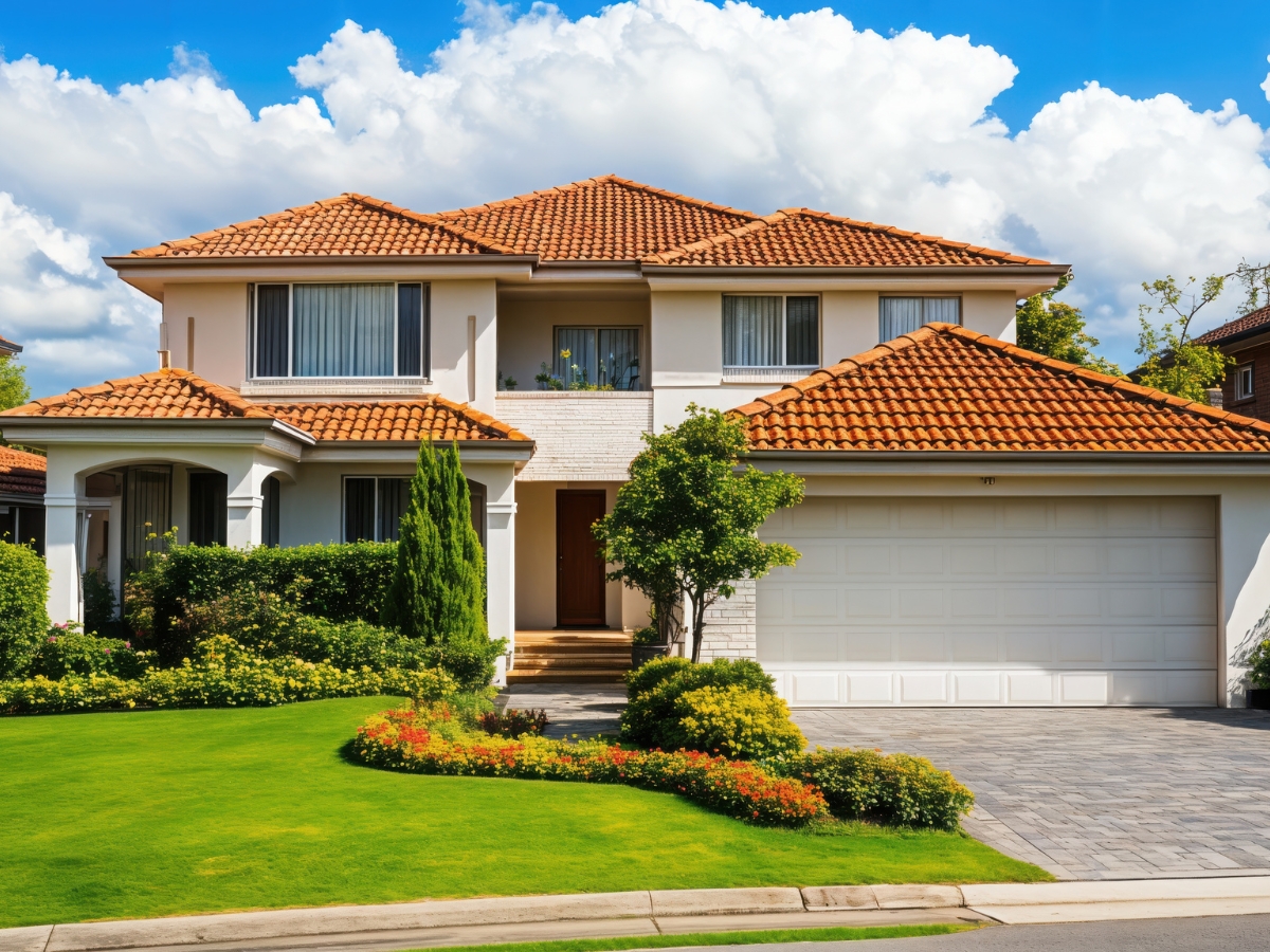 Kennesaw Exterior Home Remodeling: Top Curb Appeal Enhancements That Boost Property Value 4 A house in Kennesaw with a lawn and a driveway, offering excellent curb appeal.
