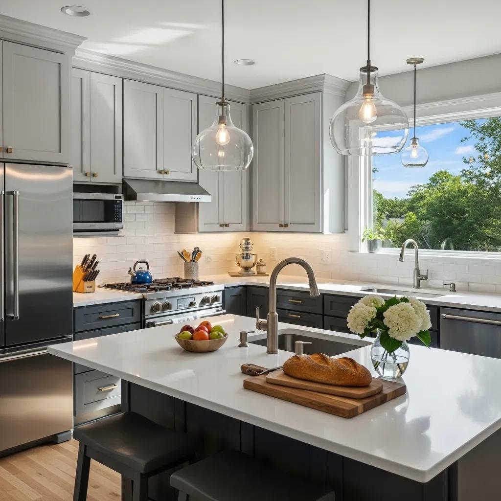 Beautifully remodeled kitchen in an Atlanta home showcasing modern design and functionality