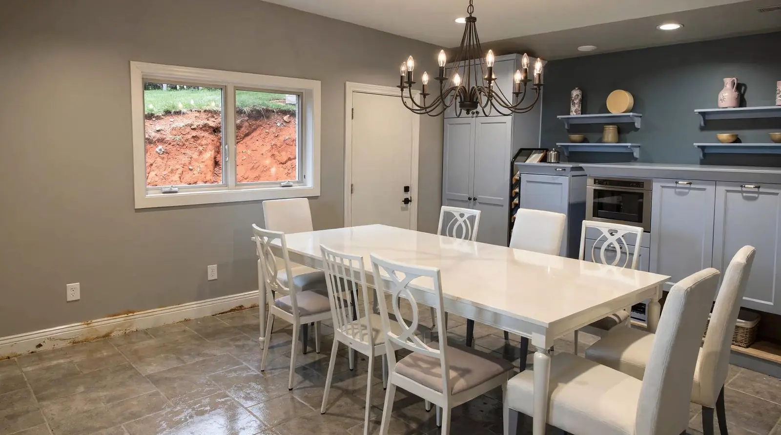 Damp conditions, musty odors, and moisture along the basement floor are common warning signs